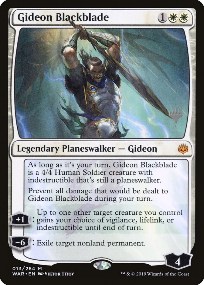 Gideon Blackblade (Promo Pack) [War of the Spark Promos] | Rock City Comics