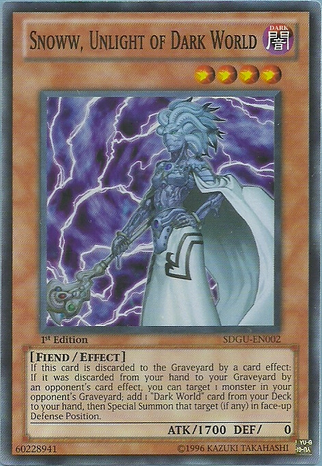 Snoww, Unlight of Dark World [SDGU-EN002] Super Rare | Rock City Comics