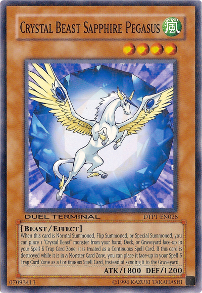 Crystal Beast Sapphire Pegasus [DTP1-EN028] Common | Rock City Comics