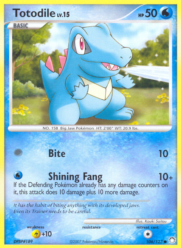 Totodile (106/123) [Diamond & Pearl: Mysterious Treasures] | Rock City Comics