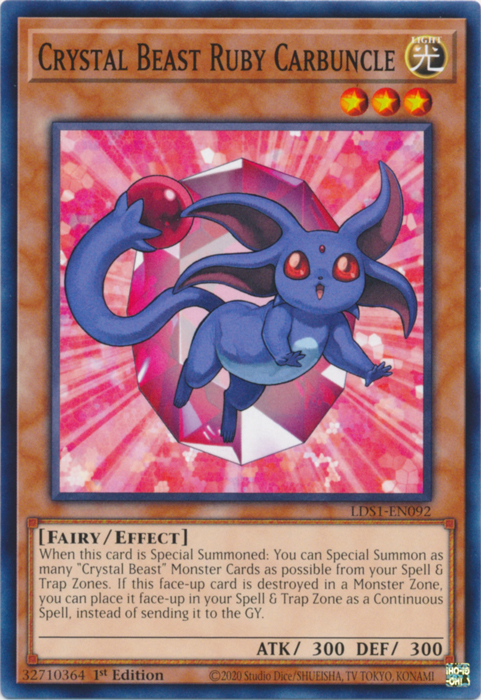 Crystal Beast Ruby Carbuncle [LDS1-EN092] Common | Rock City Comics