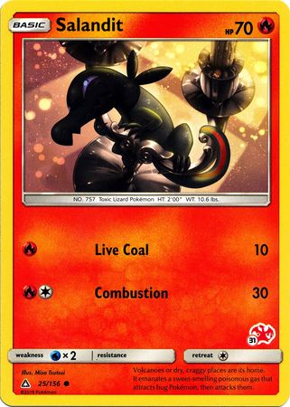 Salandit (25/156) (Charizard Stamp #31) [Battle Academy 2020] | Rock City Comics