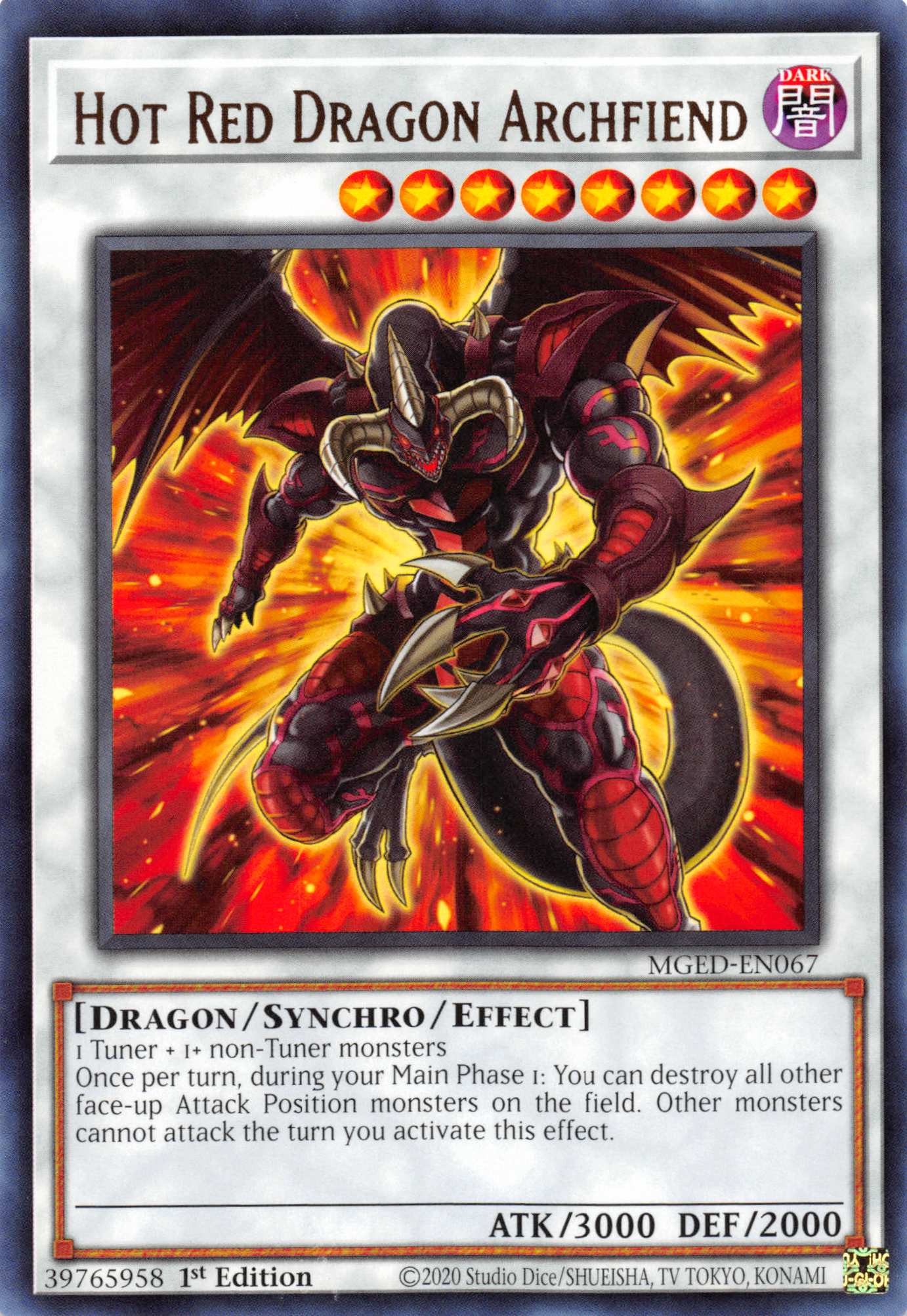 Hot Red Dragon Archfiend [MGED-EN067] Rare | Rock City Comics