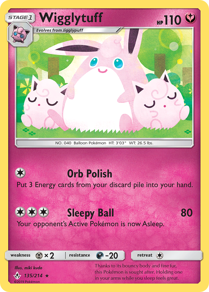 Wigglytuff (135/214) [Sun & Moon: Unbroken Bonds] | Rock City Comics