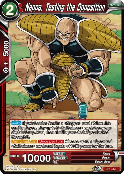 Nappa, Testing the Opposition (EB1-05) [Battle Evolution Booster] | Rock City Comics