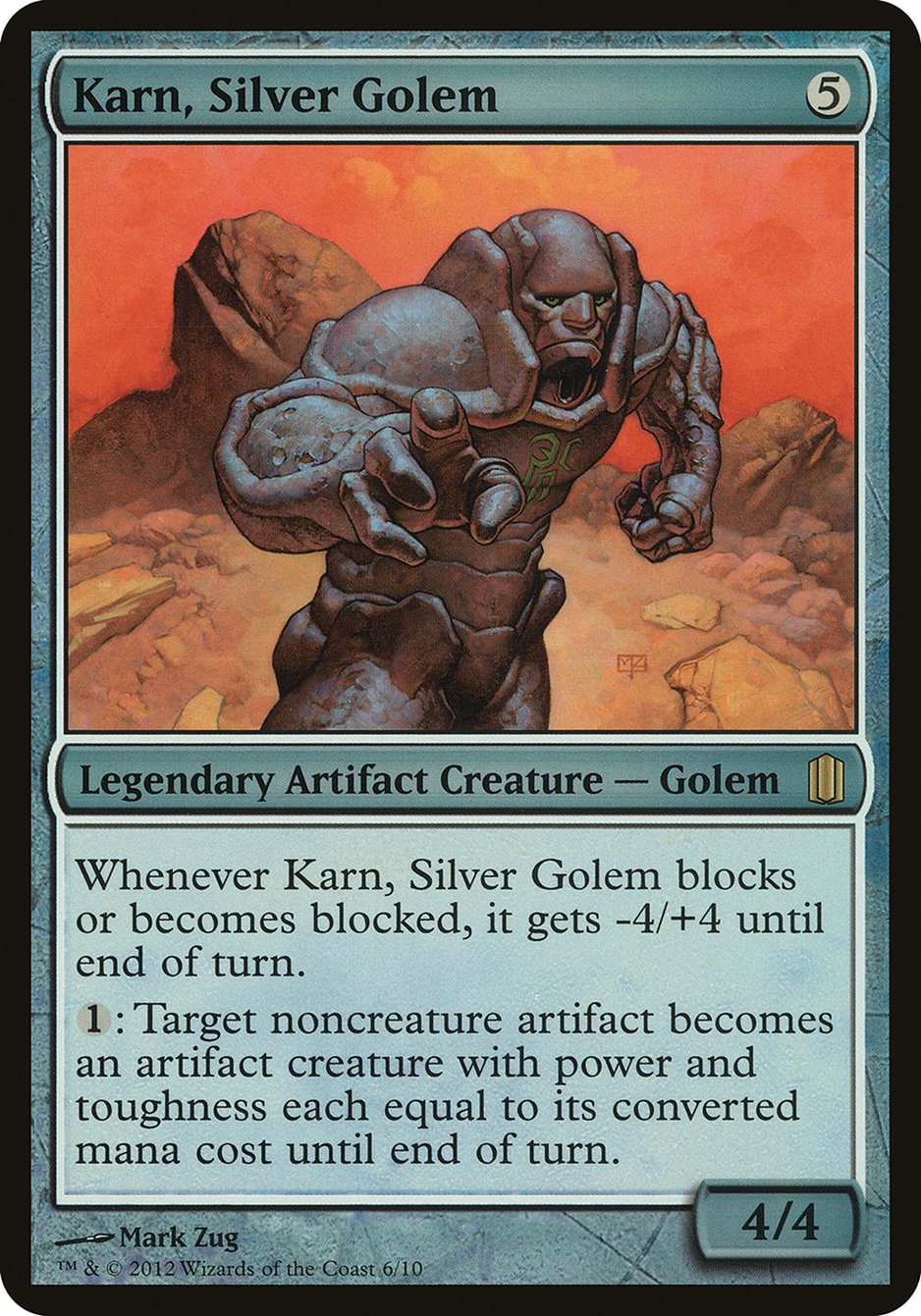 Karn, Silver Golem (Oversized) [Commander's Arsenal Oversized] | Rock City Comics