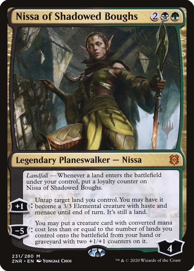 Nissa of Shadowed Boughs (Promo Pack) [Zendikar Rising Promos] | Rock City Comics