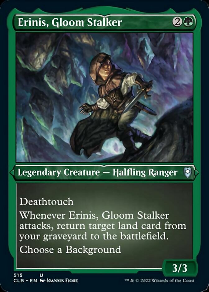 Erinis, Gloom Stalker (Foil Etched) [Commander Legends: Battle for Baldur's Gate] | Rock City Comics