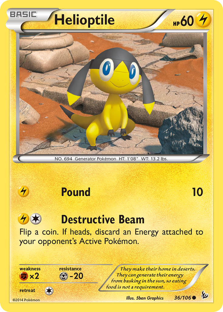 Helioptile (36/106) [XY: Flashfire] | Rock City Comics