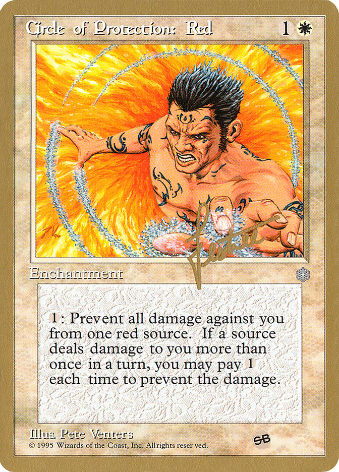 Circle of Protection: Red (Bertrand Lestree) (SB) (ICE) [Pro Tour Collector Set] | Rock City Comics