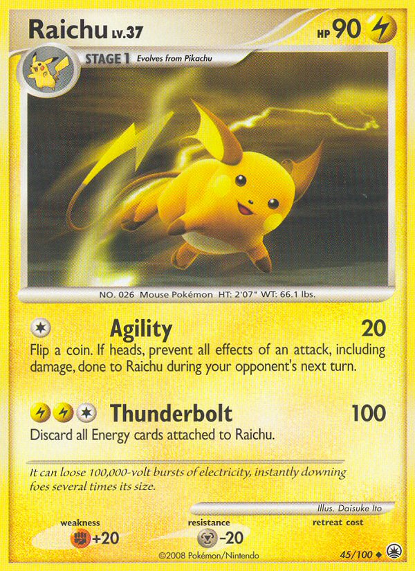 Raichu (45/100) [Diamond & Pearl: Majestic Dawn] | Rock City Comics