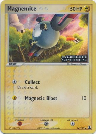 Magnemite (74/113) (Stamped) [EX: Delta Species] | Rock City Comics