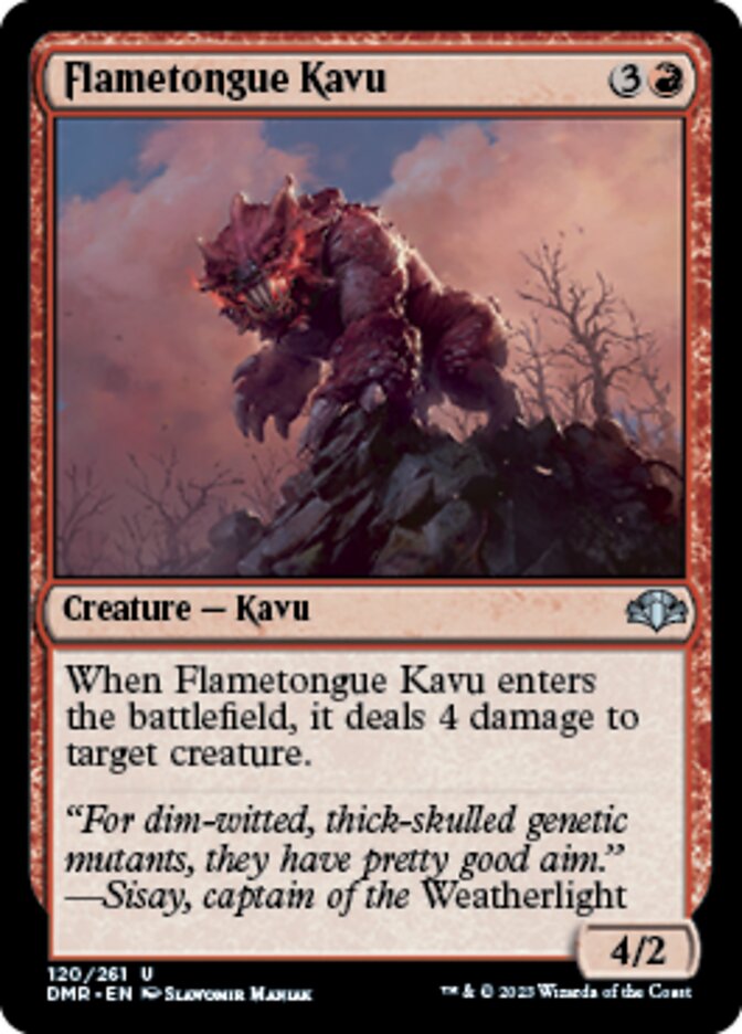 Flametongue Kavu [Dominaria Remastered] | Rock City Comics