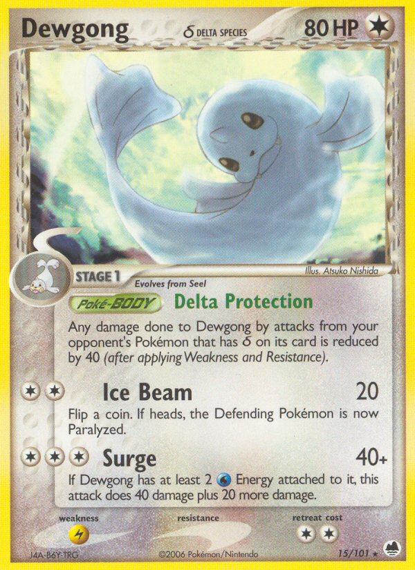 Dewgong (15/101) (Delta Species) [EX: Dragon Frontiers] | Rock City Comics