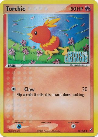 Torchic (65/100) (Stamped) [EX: Crystal Guardians] | Rock City Comics