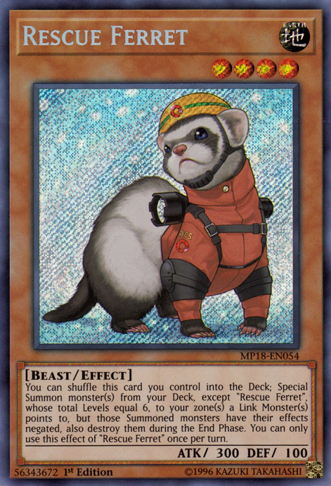 Rescue Ferret [MP18-EN054] Secret Rare | Rock City Comics