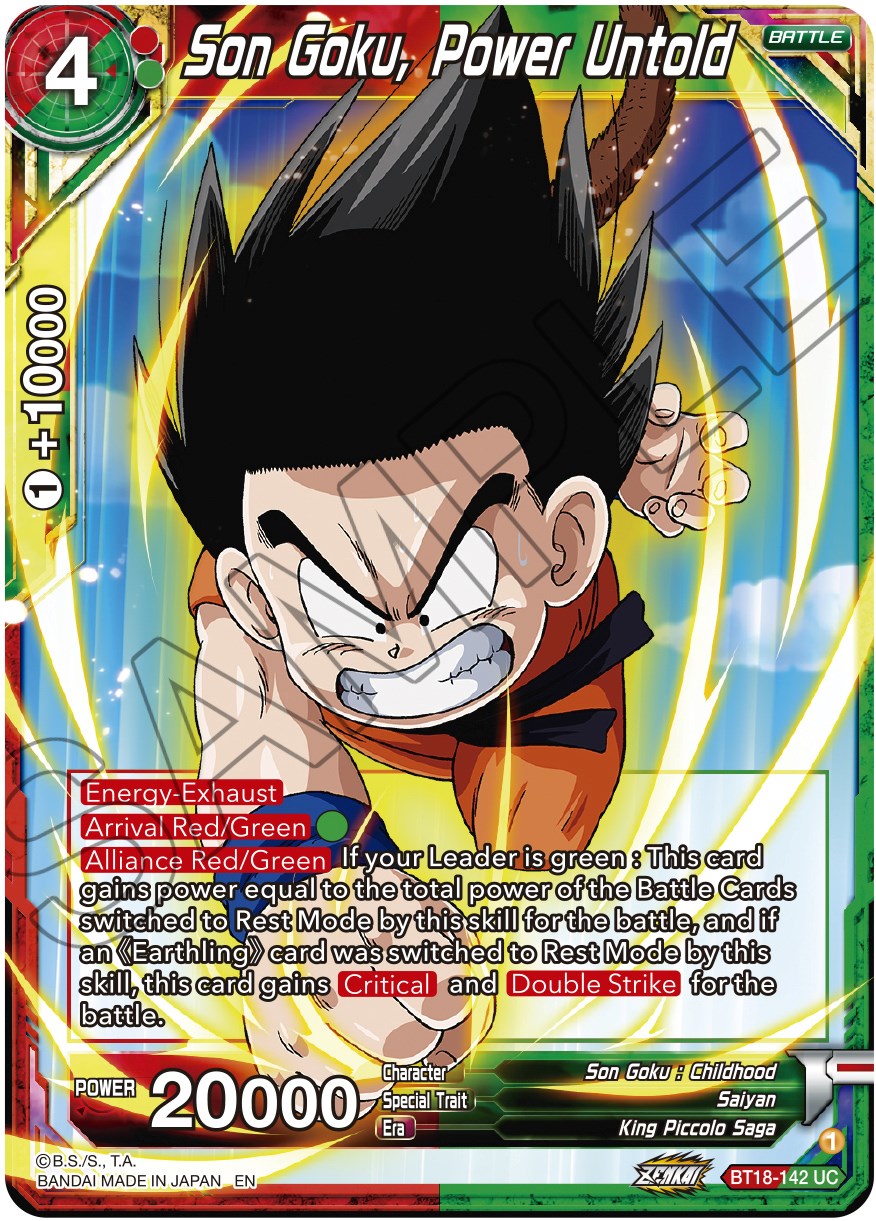 Son Goku, Power Untold (BT18-142) [Dawn of the Z-Legends] | Rock City Comics