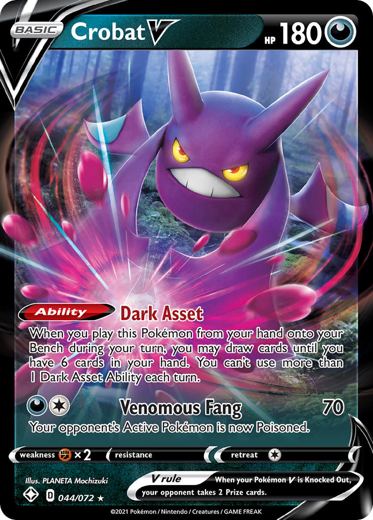 Crobat V (044/072) [Sword & Shield: Shining Fates] | Rock City Comics