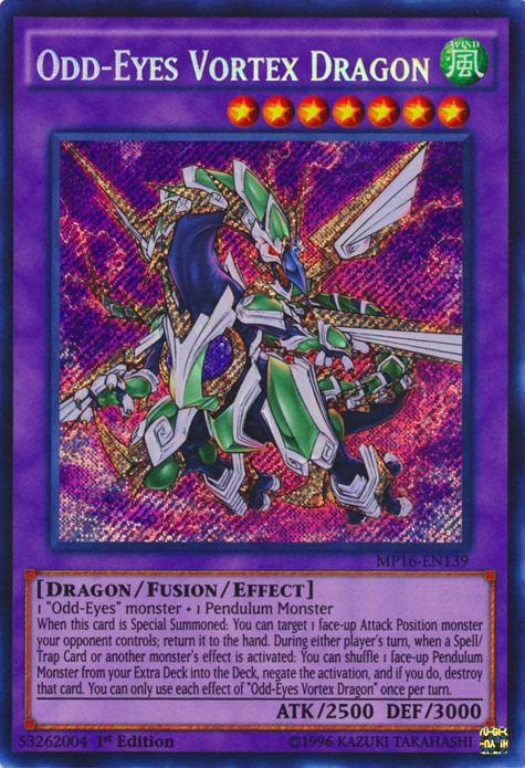 Odd-Eyes Vortex Dragon [MP16-EN139] Secret Rare | Rock City Comics