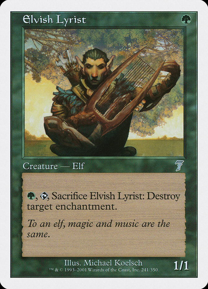 Elvish Lyrist [Seventh Edition] | Rock City Comics