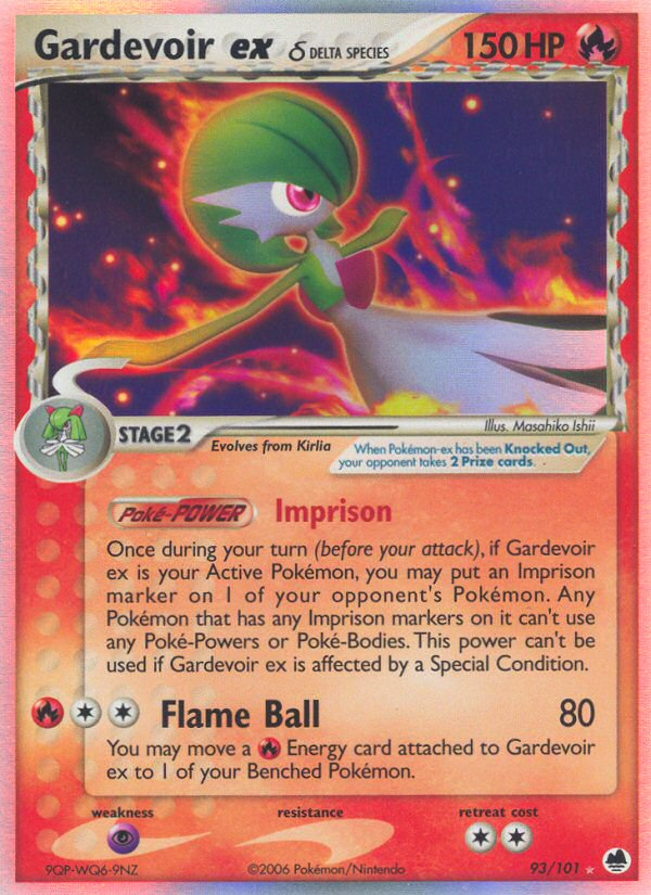 Gardevoir ex (93/101) (Delta Species) [EX: Dragon Frontiers] | Rock City Comics