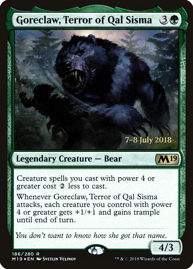 Goreclaw, Terror of Qal Sisma  [Core Set 2019 Prerelease Promos] | Rock City Comics