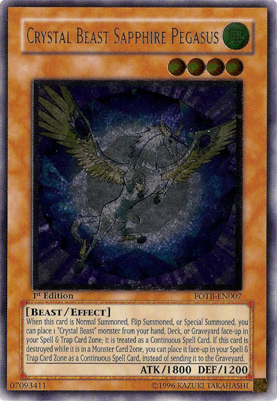 Crystal Beast Sapphire Pegasus [FOTB-EN007] Ultimate Rare | Rock City Comics