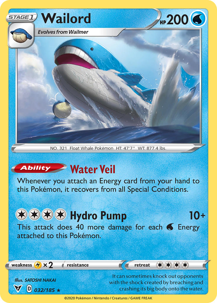 Wailord (032/185) [Sword & Shield: Vivid Voltage] | Rock City Comics