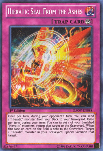 Hieratic Seal From the Ashes [GAOV-EN088] Secret Rare | Rock City Comics