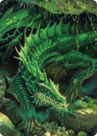 Lurking Green Dragon Art Card [Commander Legends: Battle for Baldur's Gate Art Series] | Rock City Comics