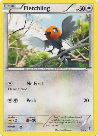 Fletchling (1/30) [XY: Trainer Kit 1 - Bisharp] | Rock City Comics