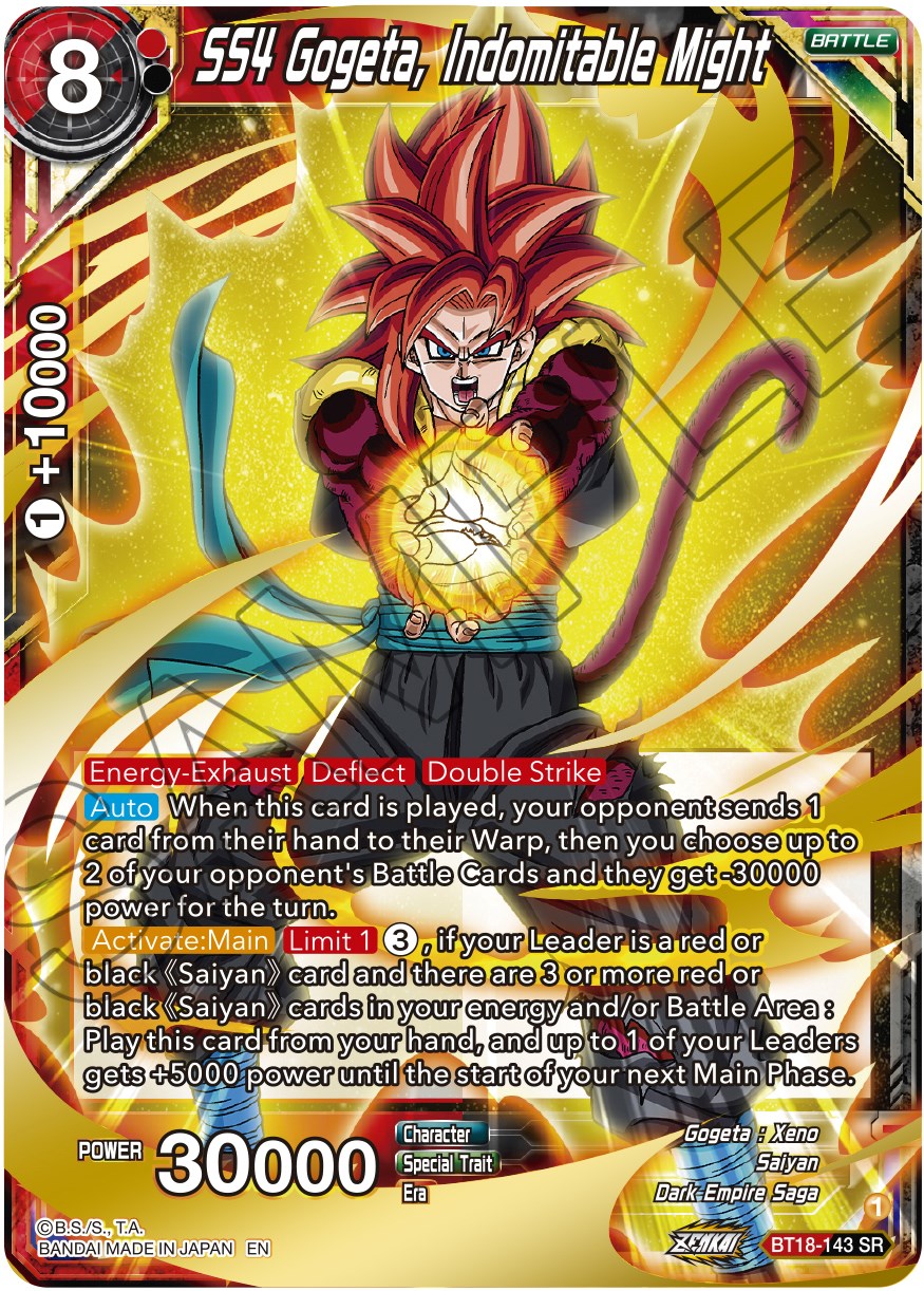 SS4 Gogeta, Indomitable Might (BT18-143) [Dawn of the Z-Legends] | Rock City Comics