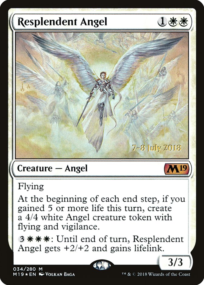 Resplendent Angel  [Core Set 2019 Prerelease Promos] | Rock City Comics