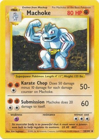 Machoke (34/102) [Base Set Unlimited] | Rock City Comics