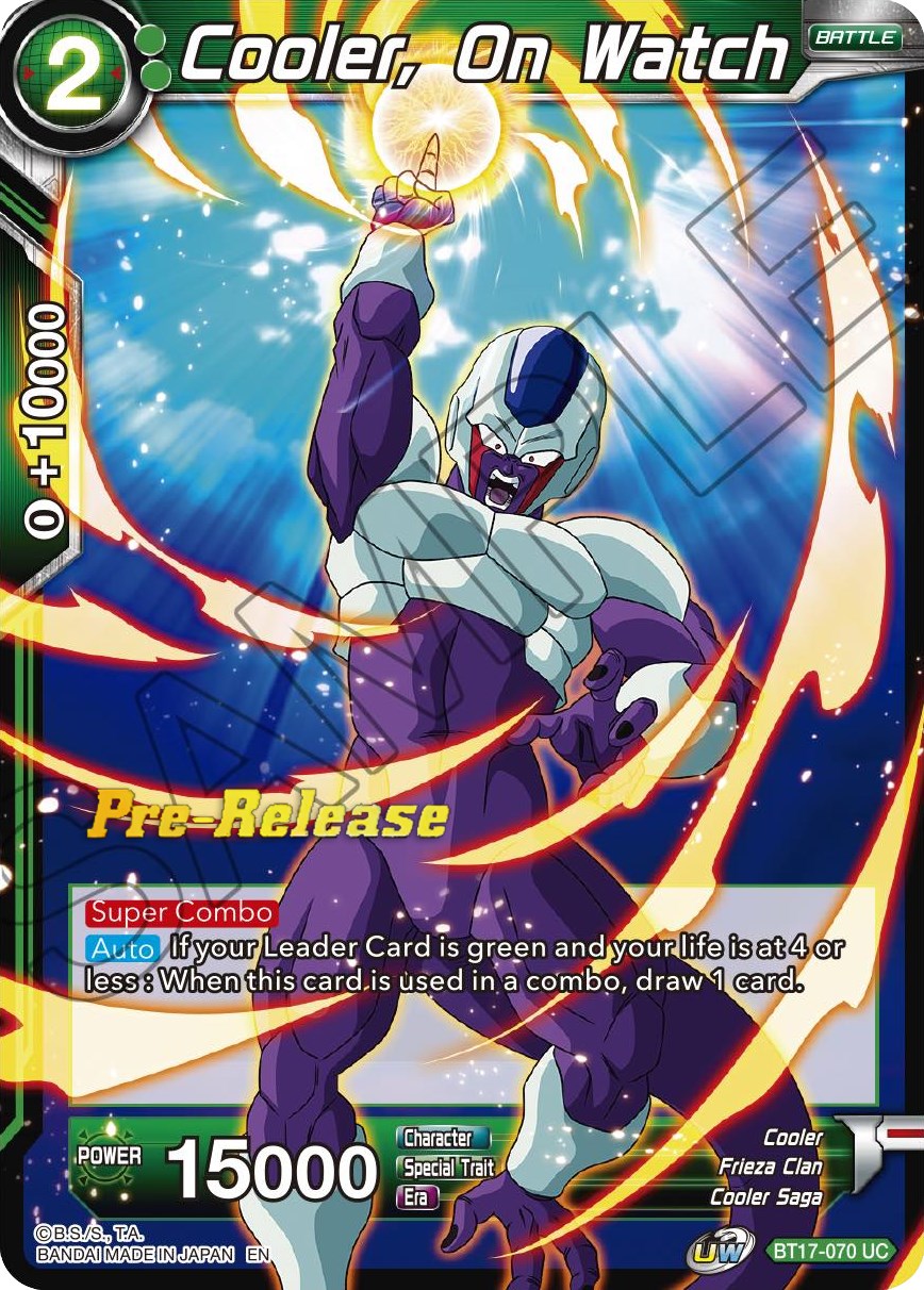 Cooler, On Watch (BT17-070) [Ultimate Squad Prerelease Promos] | Rock City Comics