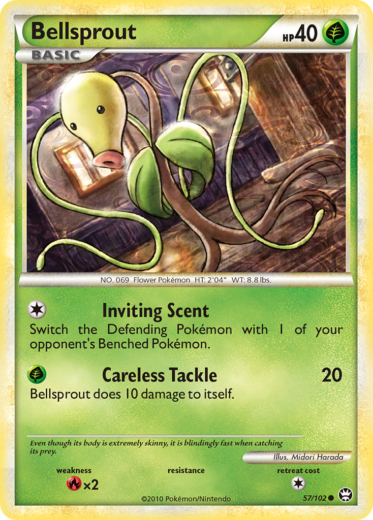 Bellsprout (57/102) [HeartGold & SoulSilver: Triumphant] | Rock City Comics