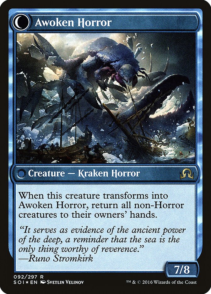 Thing in the Ice // Awoken Horror [Shadows over Innistrad Prerelease Promos] | Rock City Comics