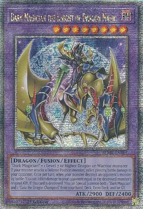 Dark Magician the Knight of Dragon Magic [BLMR-EN001] Quarter Century Secret Rare | Rock City Comics