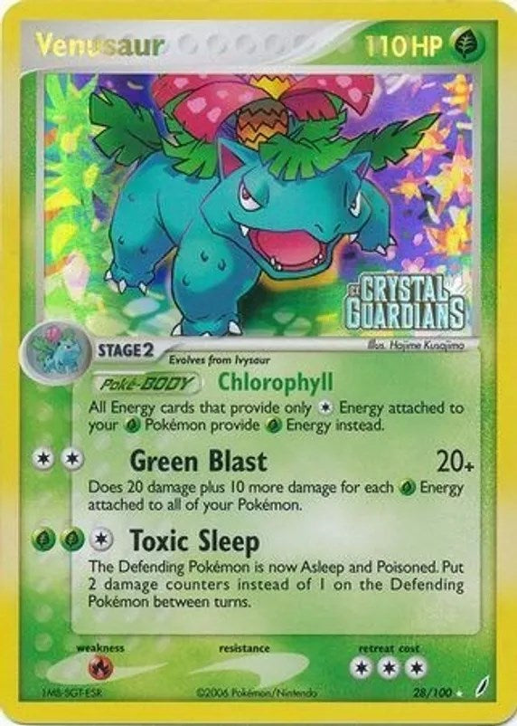 Venusaur (028/100) (Prerelease) [EX: Crystal Guardians] | Rock City Comics