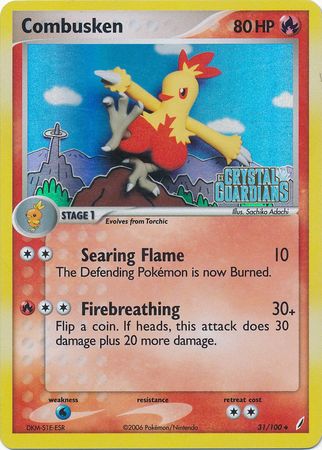 Combusken (31/100) (Stamped) [EX: Crystal Guardians] | Rock City Comics