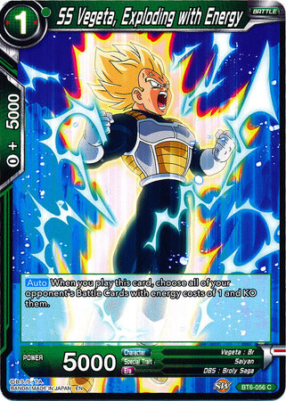 SS Vegeta, Exploding with Energy [BT6-056] | Rock City Comics