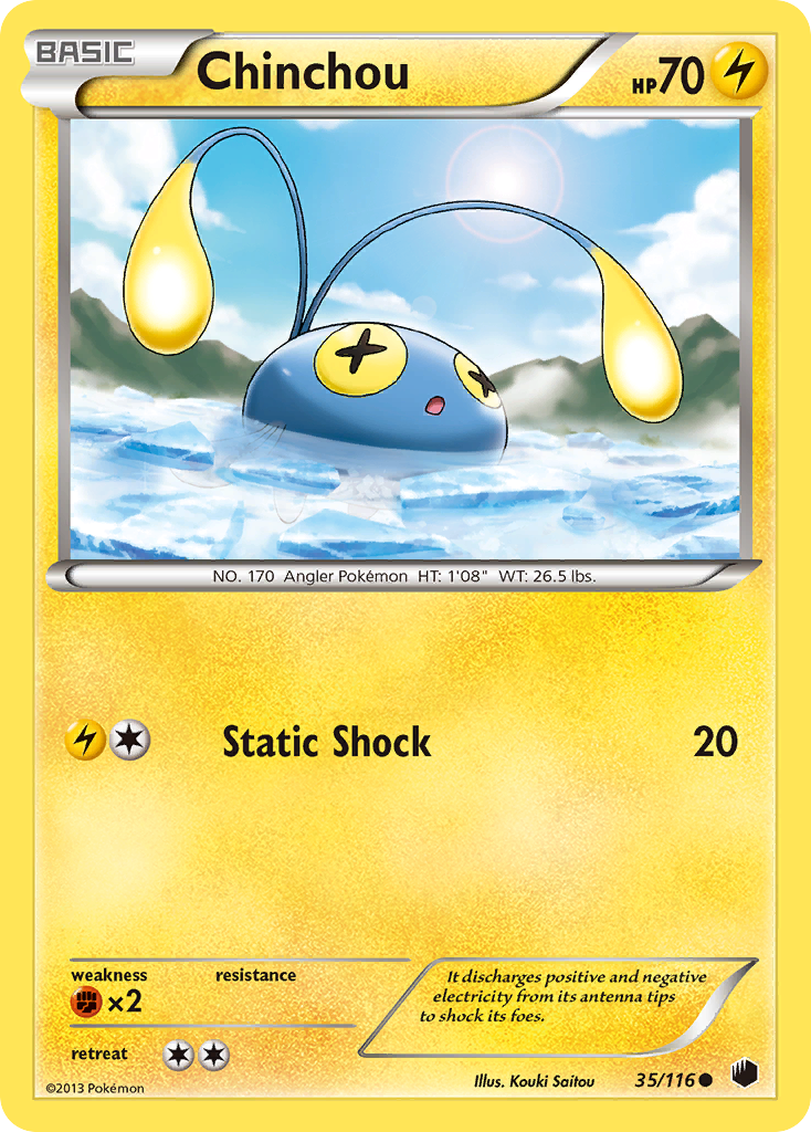 Chinchou (35/116) [Black & White: Plasma Freeze] | Rock City Comics