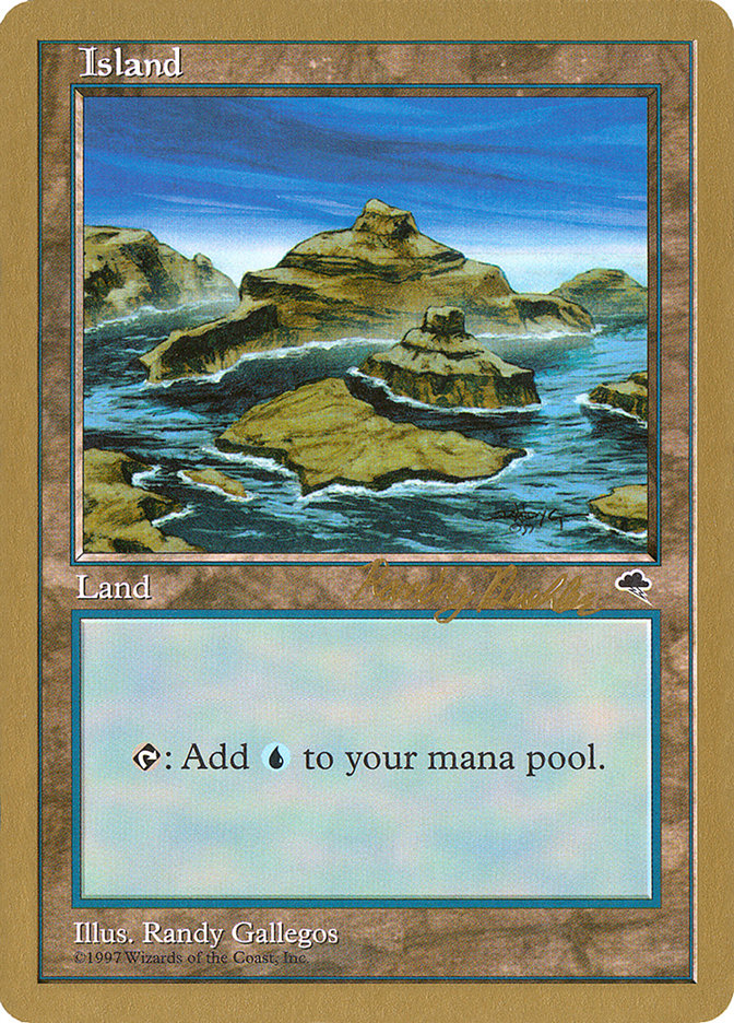 Island (rb338) (Randy Buehler) [World Championship Decks 1998] | Rock City Comics