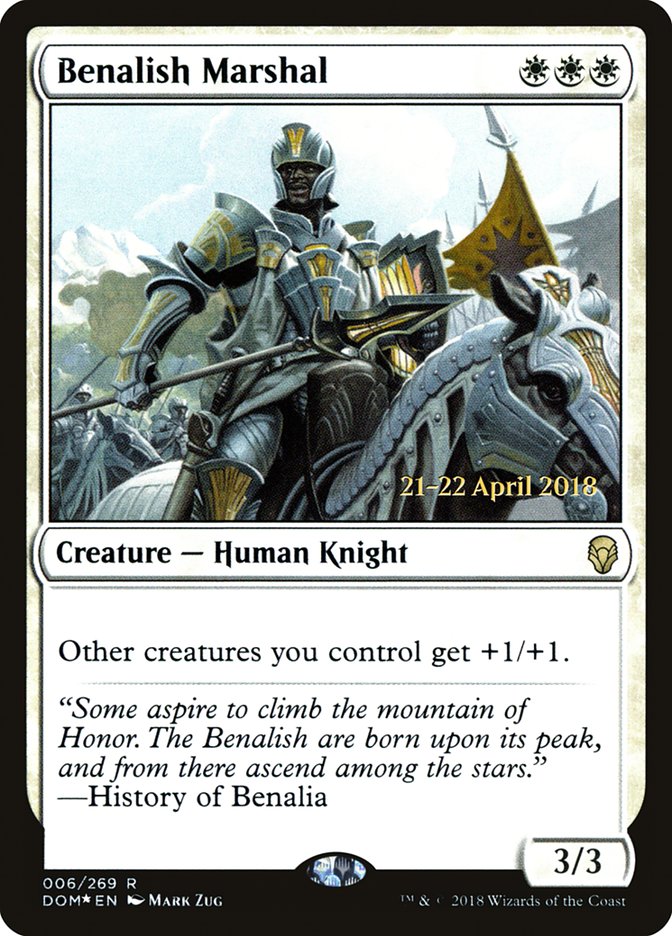 Benalish Marshal  [Dominaria Prerelease Promos] | Rock City Comics