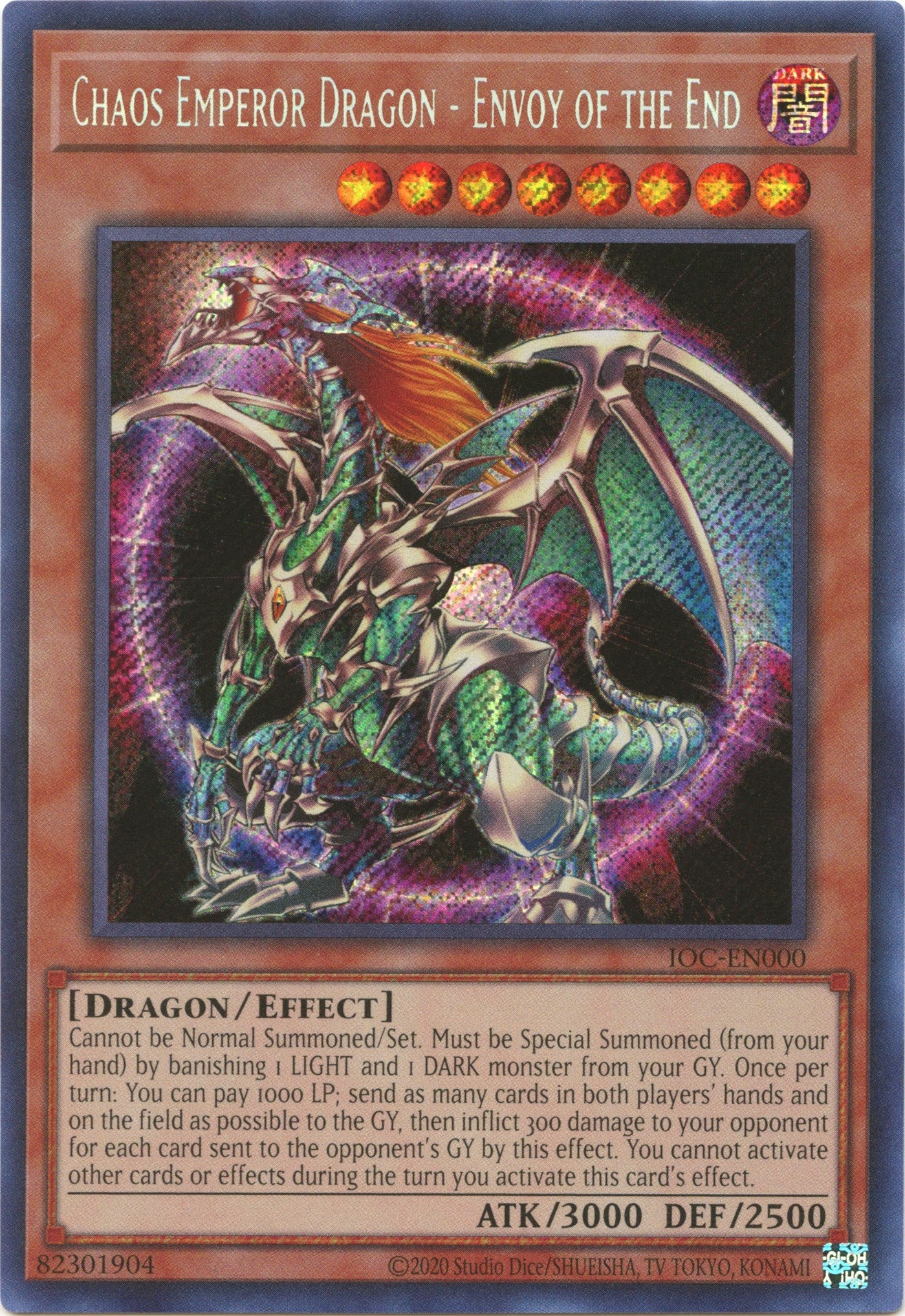 Chaos Emperor Dragon - Envoy of the End (25th Anniversary) [IOC-EN000] Secret Rare | Rock City Comics