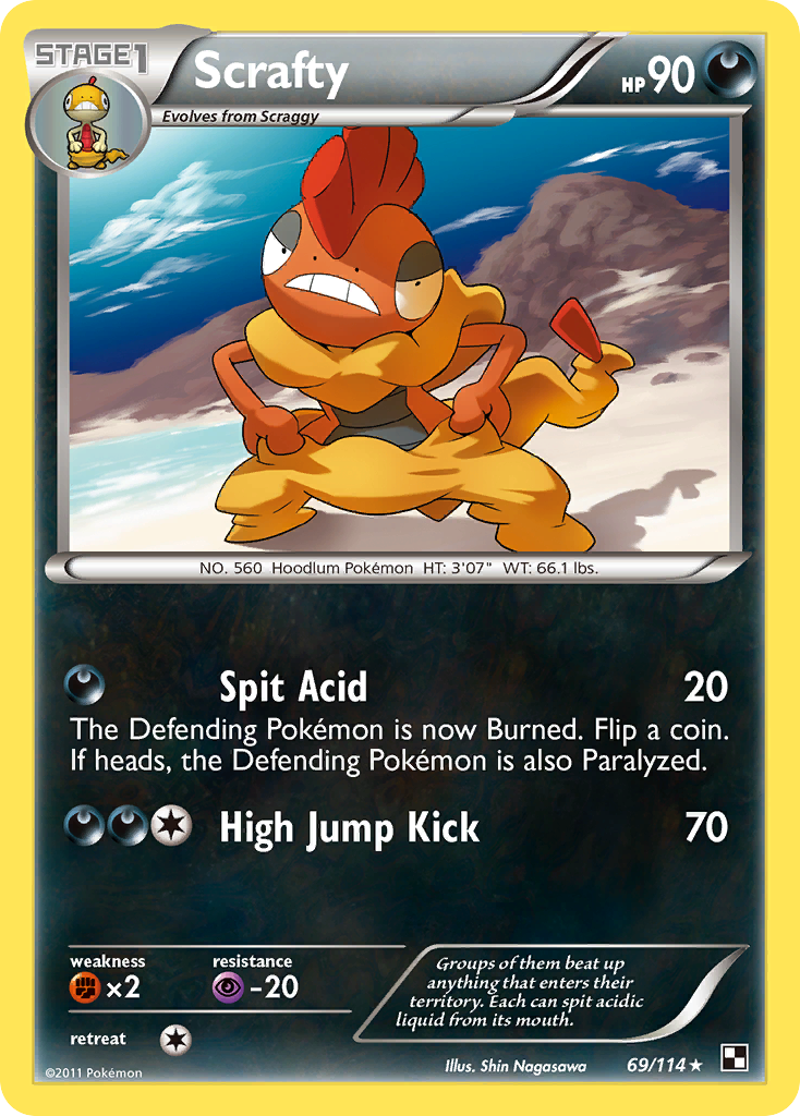 Scrafty (69/114) [Black & White: Base Set] | Rock City Comics