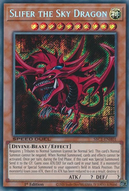 Slifer the Sky Dragon [SBC1-ENH01] Secret Rare | Rock City Comics