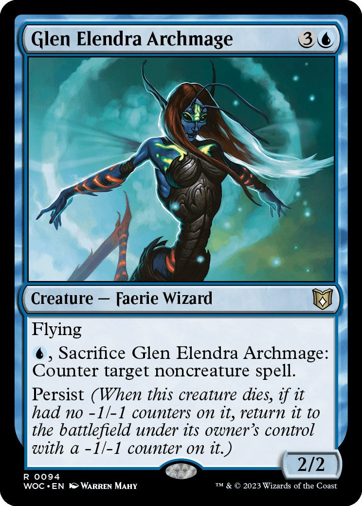 Glen Elendra Archmage [Wilds of Eldraine Commander] | Rock City Comics