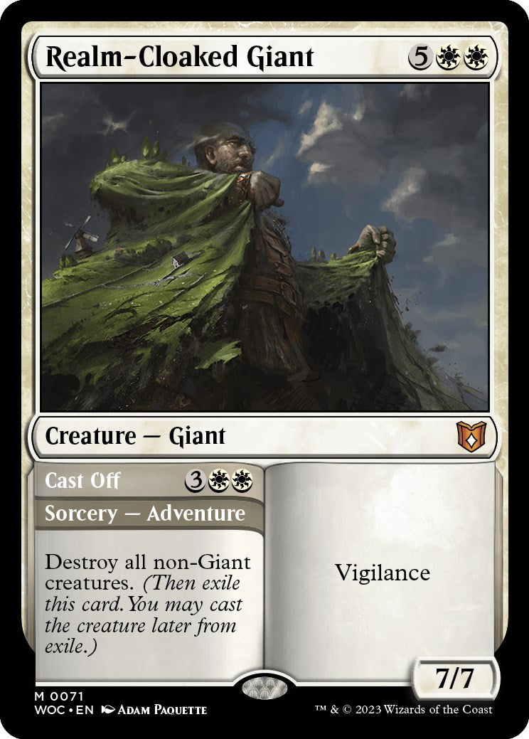 Realm-Cloaked Giant // Cast Off [Wilds of Eldraine Commander] | Rock City Comics