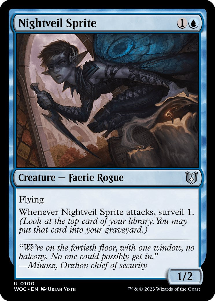 Nightveil Sprite [Wilds of Eldraine Commander] | Rock City Comics